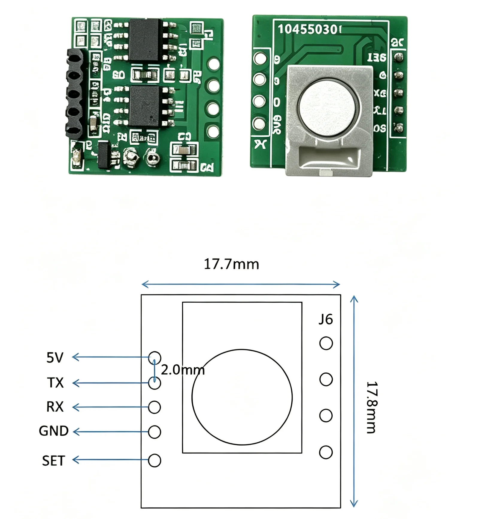GW31‑CO Electrochemical CO Sensor Module UART Output 0‑1000ppm Carbon Monoxide Detection Sensor 3.7‑5.5V for Air Quality Monitor