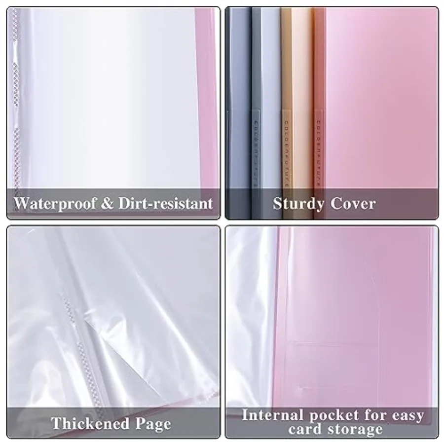 Carpeta Tuhangcc con fundas de plástico 8,5x11 Carpeta de portafolio de arte resistente de 20 bolsillos con protector de hoja transparenteDisplays 40 páginas