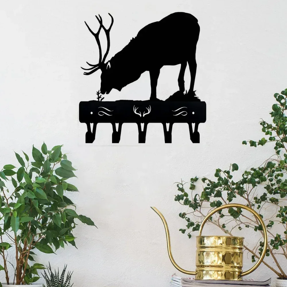 Wall-Mounted Elk Bull Key Hanger: Bringing Rustic Charm to Your Decor