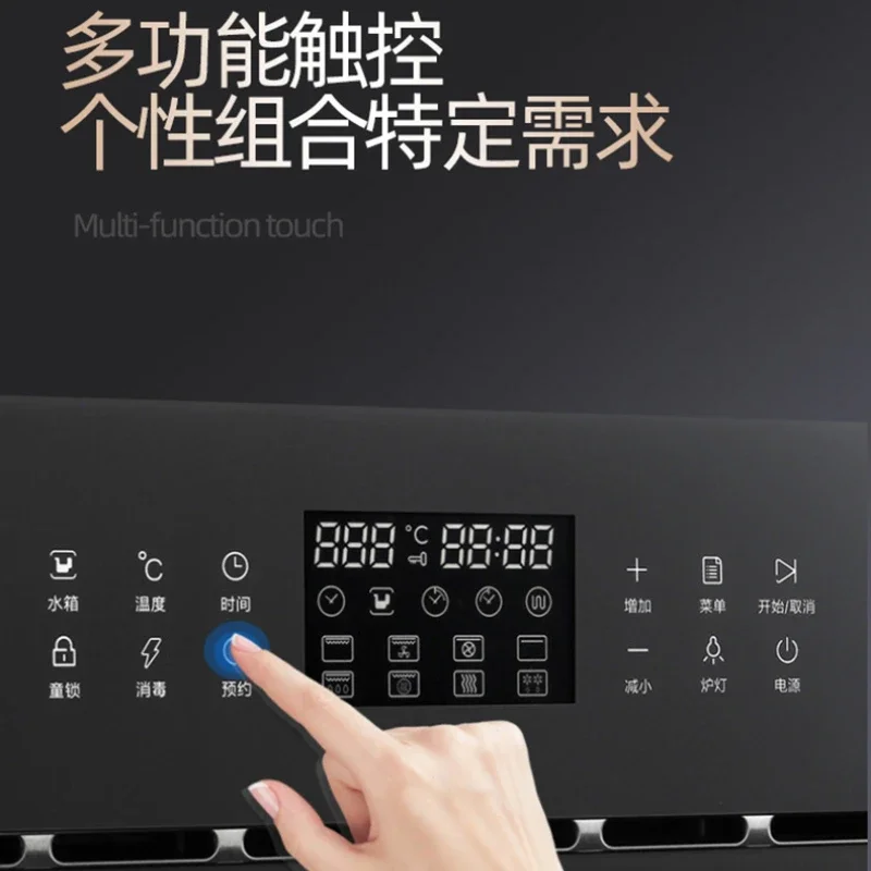 60 Inch Built-in Oven with Full Touch Control Panel 12 Functions Steaming and Baking Machine