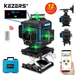 KEZERS Display livello Laser verde 16 linee 4D 360 KL4D-03G 1PC 4000mAh batteria agli ioni di litio muslimexmuslimah valigia telecomandata