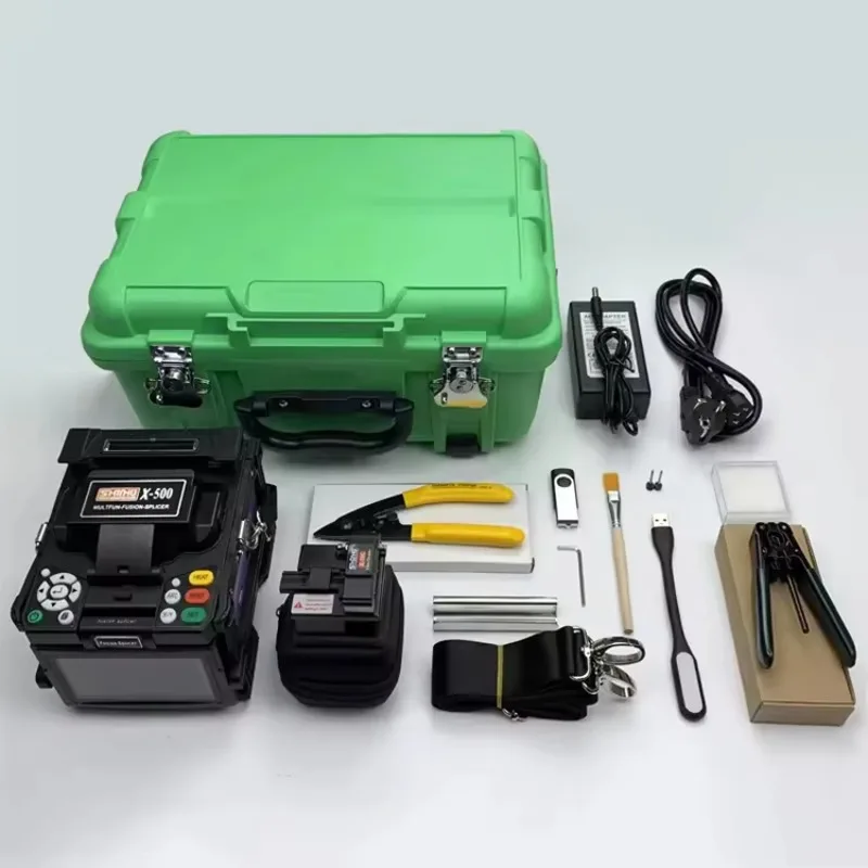 جهاز الربط الألياف الضوئية الأوتوماتيكي X500 المستخدم في سلك الجلد FTTH وFTTX وآلة صهر كابلات الألياف الضوئية