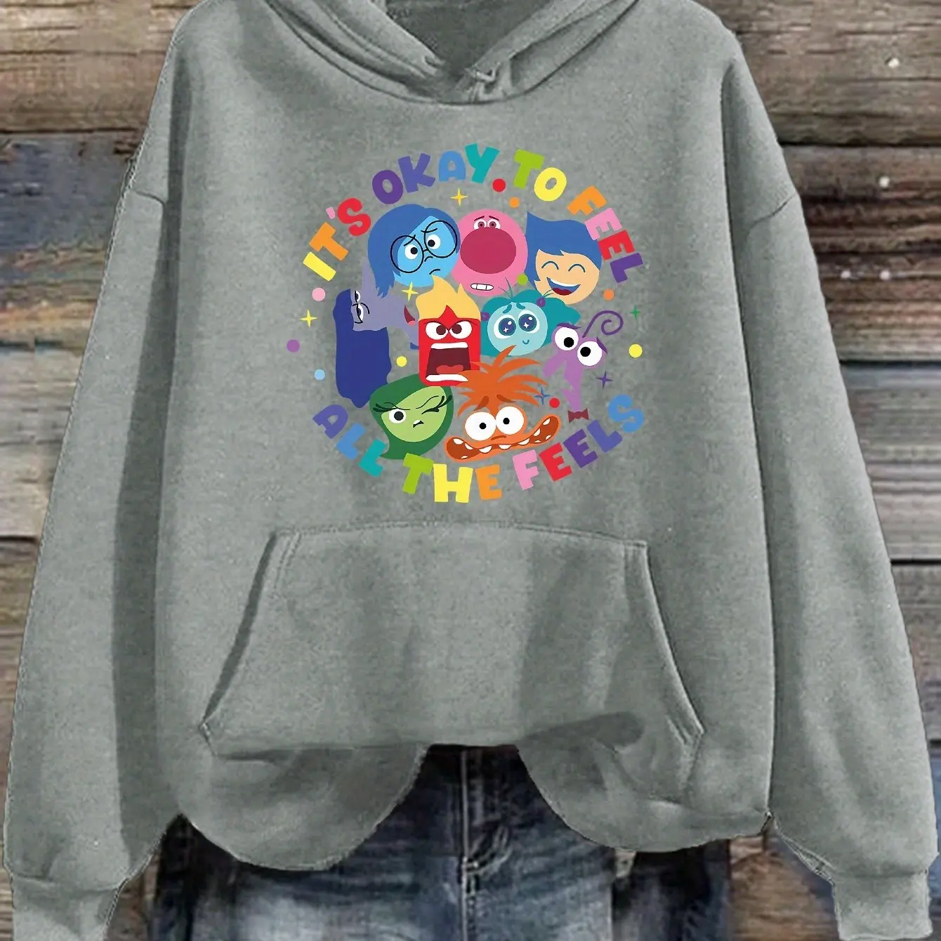 Disney Inside Out sweat à capuche pour femme automne hiver polaire décontracté unisexe pull sweat vêtements à capuche surdimensionné Streetwear