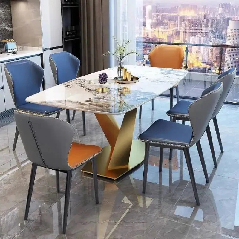 طاولات طعام مكتبية احترافية تصميم مناسبات دراسة رخامية طاولات طعام للمطاعم صالون حديث Mesas De Comedor ديكور منزلي #4