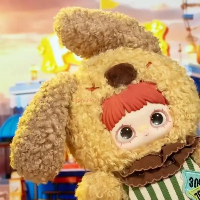 새로운 정품 메이메이 파크 유적 시리즈 400% 블라인드 박스 대형 비닐 플러시 장난감 테이블 장식품 소녀 선물