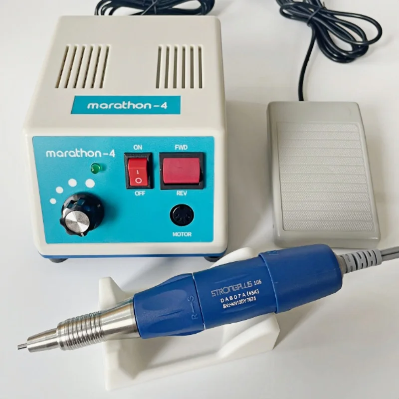 strong 210 Micromotor Electric Lab Jewelry Nail Drill Machine Polish N4 Carbon Brush Handpiece Drill Set Dental Lab Equipment