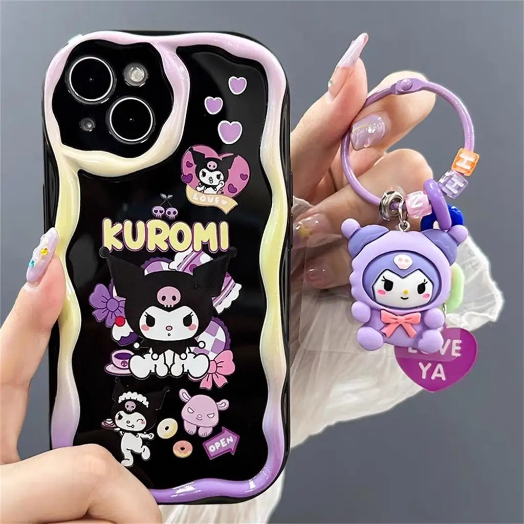 Cartoon Kuromi Chain Case For Honor 90 Lite 5G Huawei P30 Pro Mate 40 Nova 5t 7 9 SE Cover Soft Couqe Cute