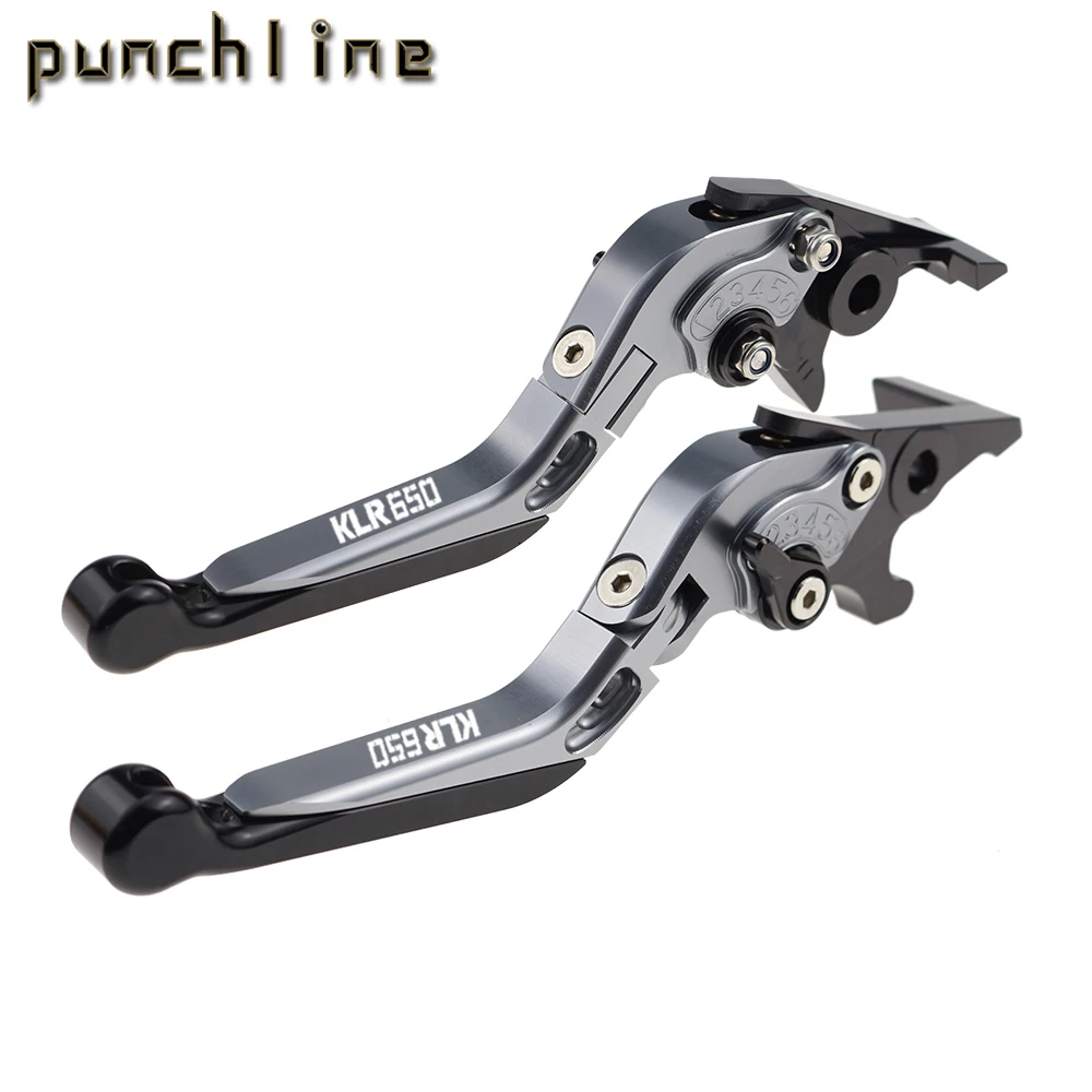 Fit For KLR650 KLR 650 2018 KLR-650 Motorcycle CNC Accessories Folding Extendable Brake Clutch Levers Adjustable Handle Set