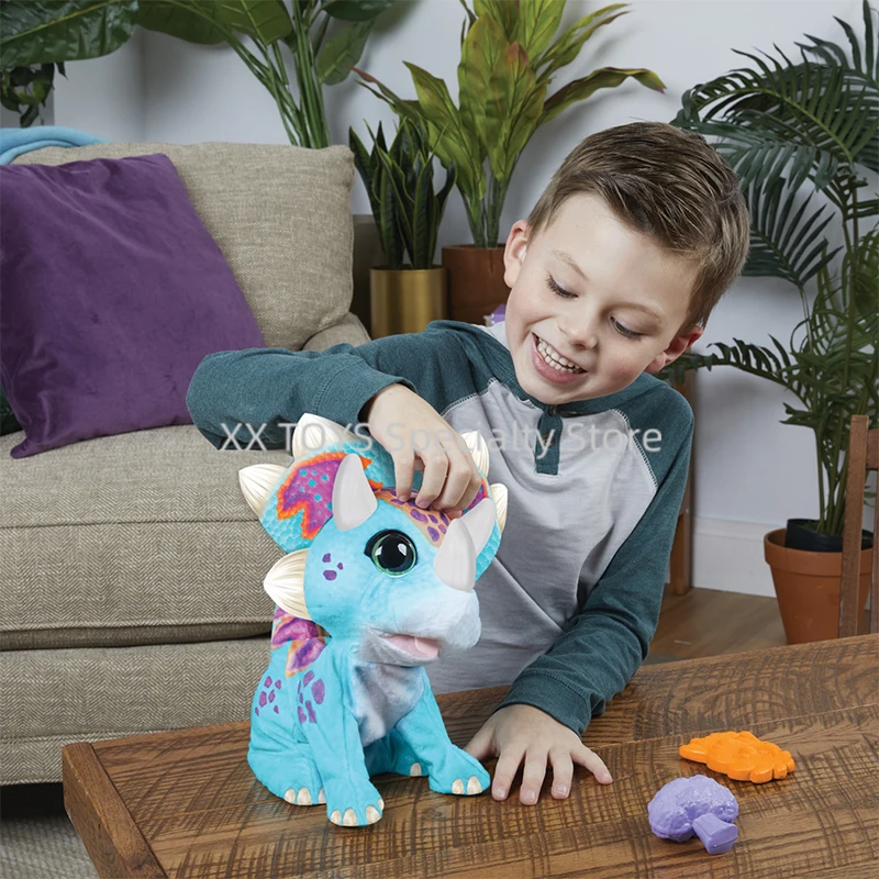 FurReal Hoppin' Topper Dinosauro interattivo Peluche Giocattoli elettronici per animali domestici con oltre 35 combinazioni sonore e movimento Regali di compleanno per bambini