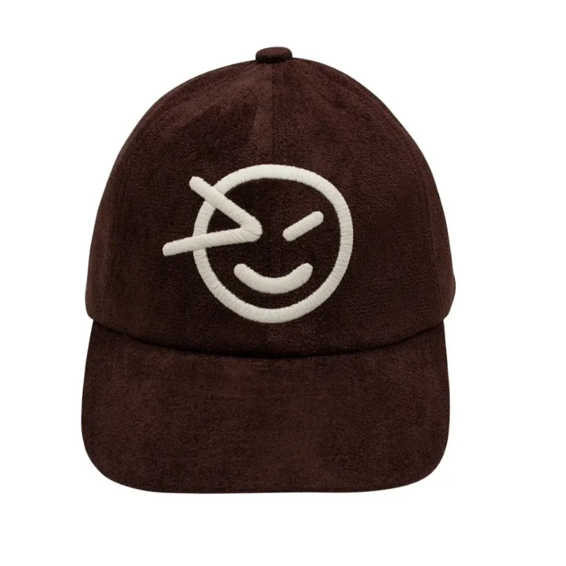 Autumn and Winter Children's Smiling Face Suede Baseball Cap Kids Hats Boys Sunscreen Baseball Caps Girls Hat