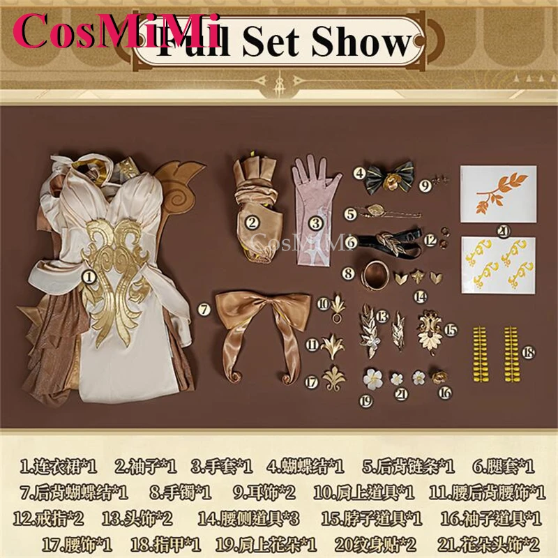 CosMiMi gra Honkai: Star Rail Aglaea przebranie na karnawał słodka fajna formalna sukienka mundury impreza karnawałowa do odgrywania ról odzież S-XXL