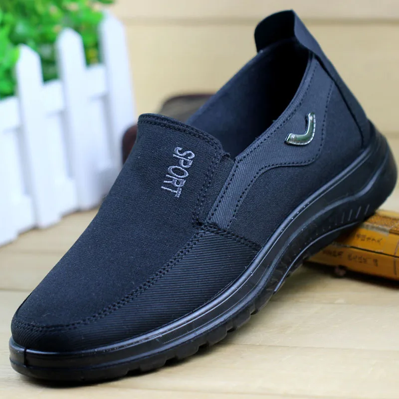 Spring Summer Autumn Men's Beijing Cloth Shoes Slip-On Soft Bottom Anti-Slip Casual Large Size Shoes Comfortable Breathable