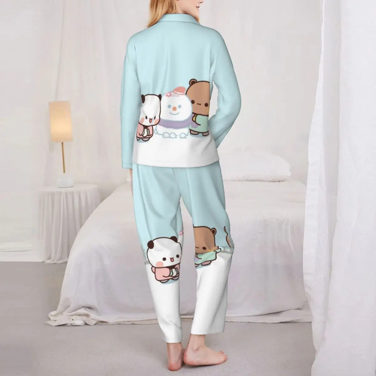 Panda Bear Hug Bubu Dudu Damen-Pyjama, 2-teiliges Set, Loungewear-Pyjama pour femme