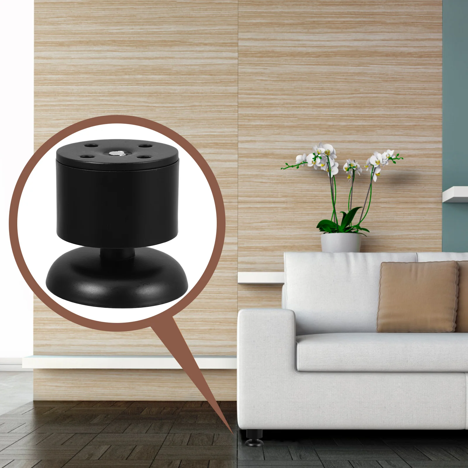 

4Pcs Heavy-Duty Furniture Leg Extenders Stainless Steel 6cm for Sofa Table Adjustable Sofa Foot Desk Legs Adjustable Height