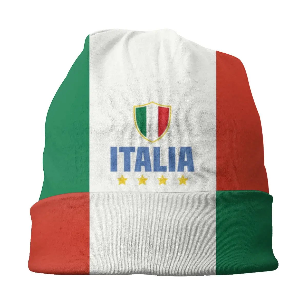 Custom Flag Of Italy Skullies Beanies Caps Streetwear Winter Warm Women Men Knit Hat Adult Unisex Italian Patriotic Bonnet Hats