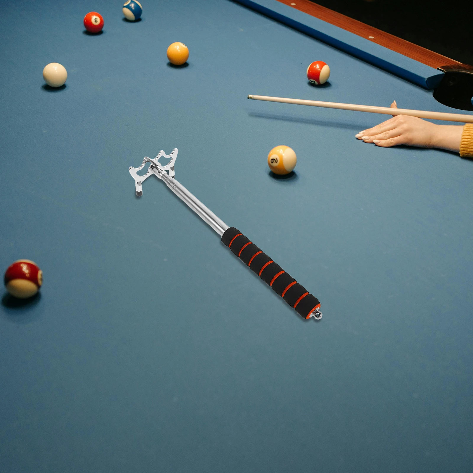 

1 Set Retractable Pool Cue Bridge Stick Non Slip Adjustable Length For Billiards Snooker Accessories Cue Holder Rack Stick Rest