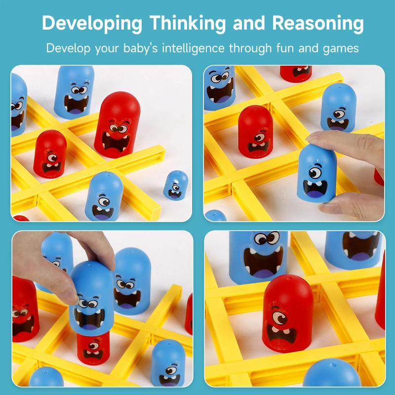 Funny Tic Tac Toe Big Eat Small Table Board Games Toys Take Exercise Children Brain Thinking Training Game Learning Toys Gifts