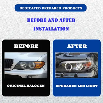 適用於BMWX5 E53 04-16的新款全LED日行燈改裝LED頭燈總成號誌燈汽車配件改裝燈 8 最佳銷售 BMWX5 E53頭燈 - №4