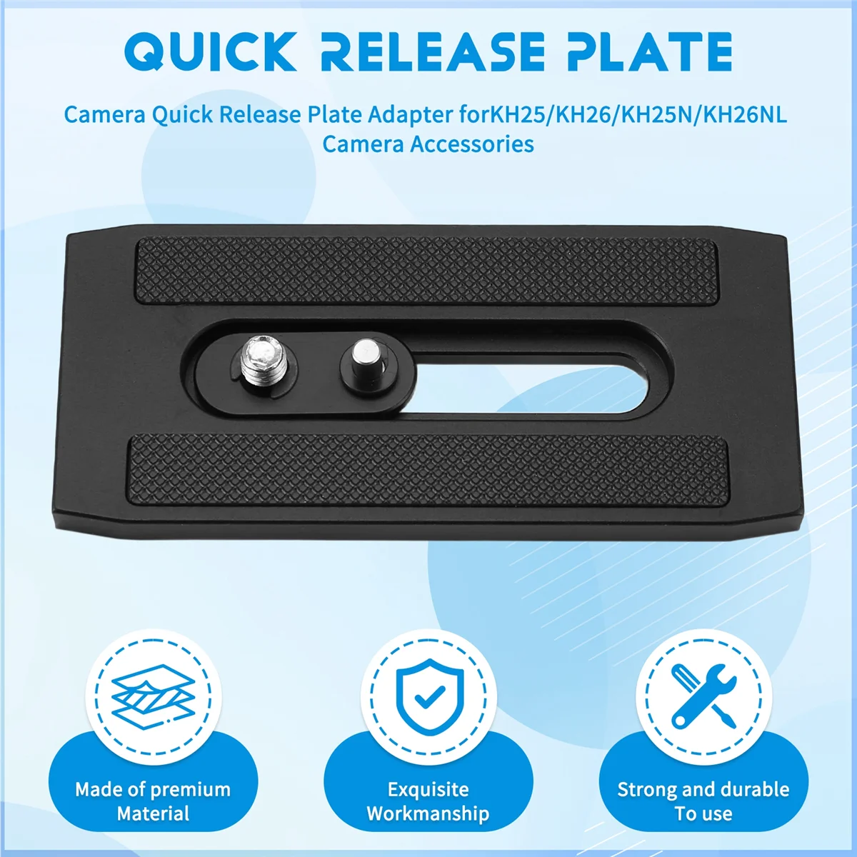 ขายร้อน QUICK RELEASE PLATE, กล้อง QUICK RELEASE PLATE ADAPTER สําหรับ KH25/KH26/KH25N/KH26NL กล้องอุปกรณ์เสริม
