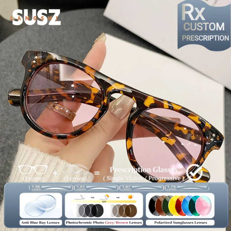 Lunettes de lecture LS-SUSZ à monture carrée surdimensionnée, style œil de chat, de qualité supérieure, vintage, pour femmes, lunettes de myopie, lunettes de prescription progressives.