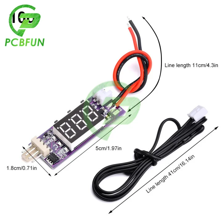 DC 12V Small Four Wire PWM Fan Temperature Control Governor Temperature Speed Digital Display Supports 3A Internal Fan Shutdown