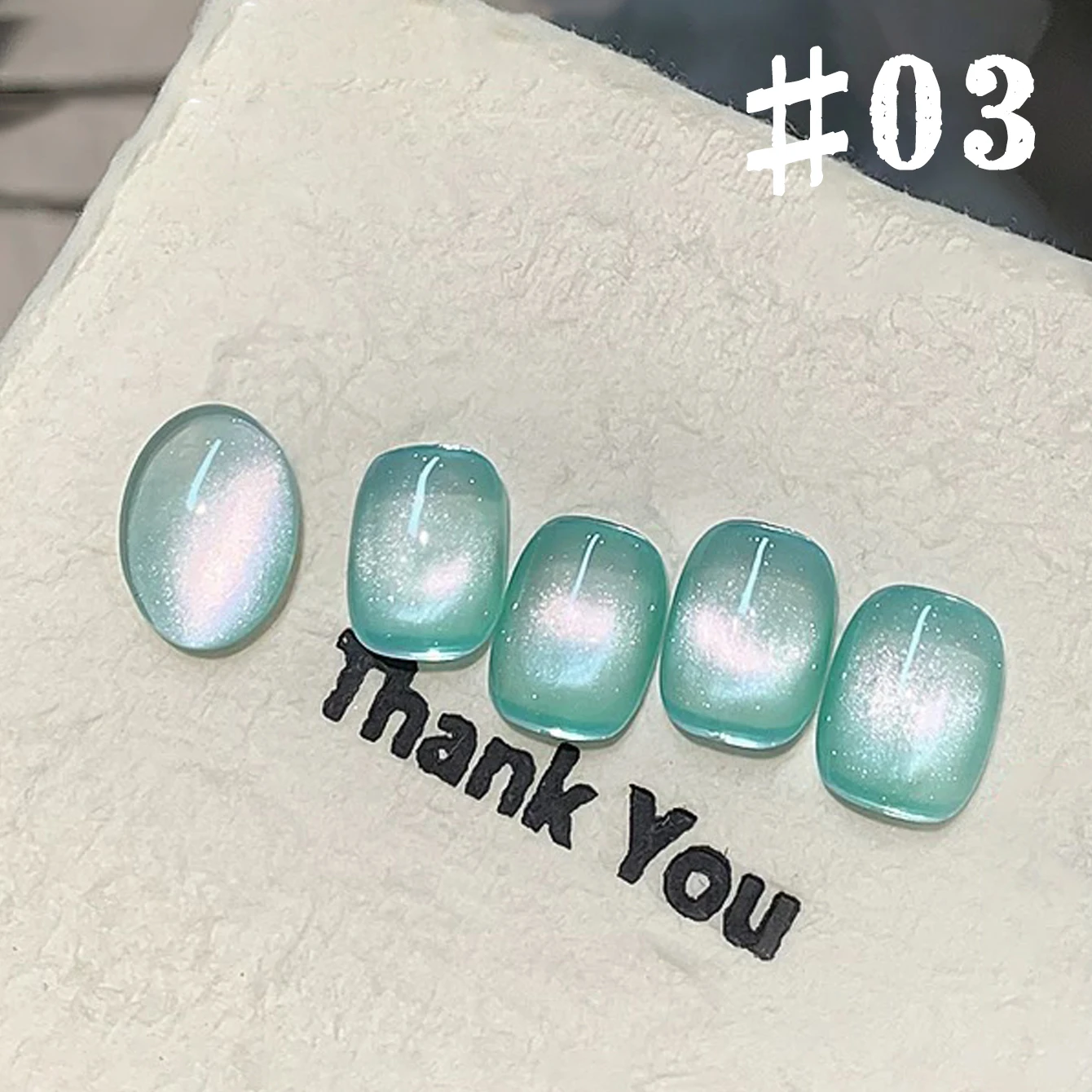 1/6PCS 12ML 2025 サマーアイスジェルポリッシュセット - フラッシュグリッターと透明ガラスビーズ付きキャットアイ、ビーチネイル用 ( # 01-06) ​