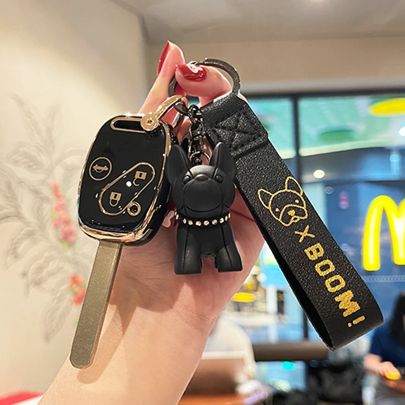 ブルドッグ用2 3ボタンソフトTpuカーキーケースカバー,ホンダシビック2006-2011 accorcrv 2017 2003ジャズ用