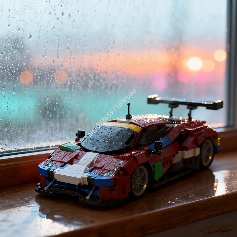 

661 шт. MOC Ferrariesd GTE EVO Le Mans и модель Teamed, строительные игрушки, блоки, рождественский подарок, конструкция, идея «сделай сам», кирпич для детей