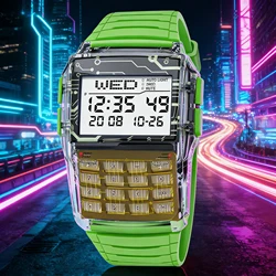 VO-Montre Électronique Lumineuse, Multifonction, Peut Enregistrer des Numéros de Téléphone, Étanche, Confortable, Résistante à l'Usure