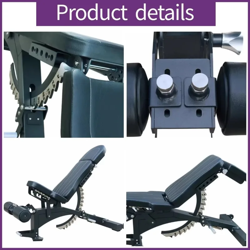 Adjustable Foldable Three-Section Dumbbell Stool | Heavy Duty Thickened Iron | Commercial Fitness Training Stool