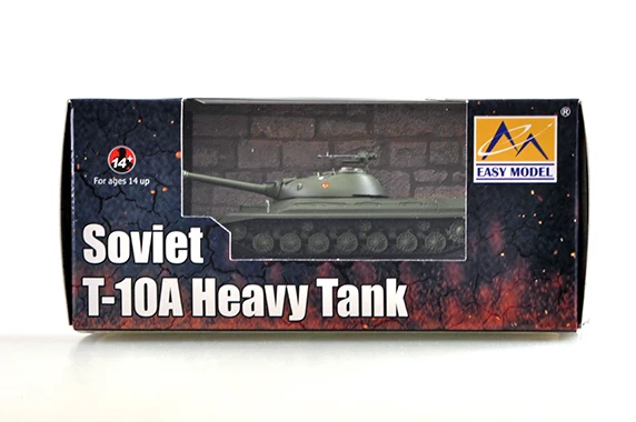 Easymodel-tanque pesado de T-10 soviética, modelo de plástico estático militar terminado, adorno de colección o regalo, 35174, 1/72