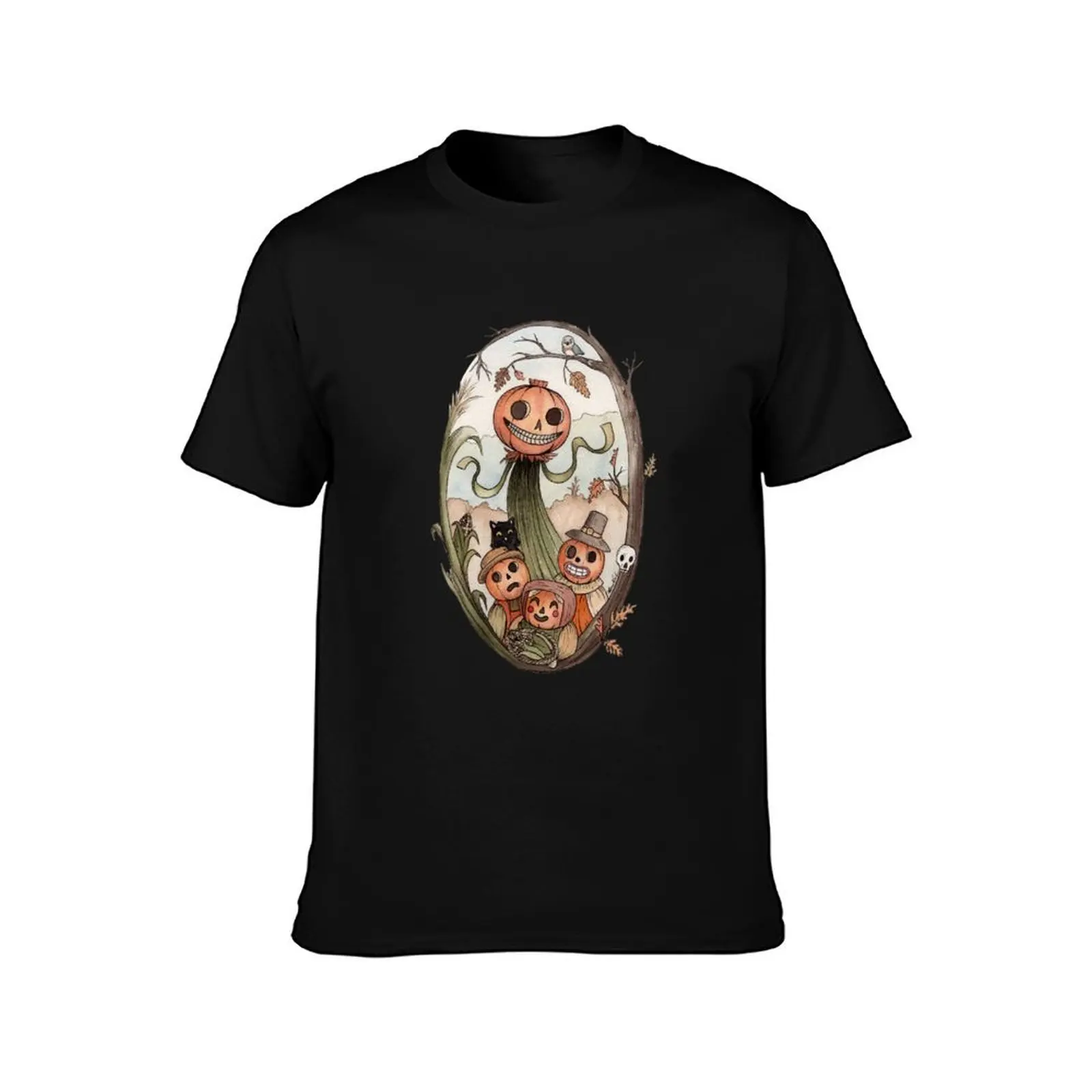 Over the Garden Wall Halloween Watercolor T-Shirt Plus Size Outdoor Casual Top T-Shirt