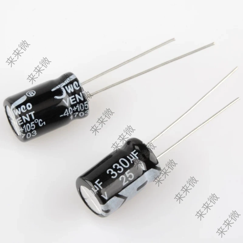 30pcs Electrolytic capacitor 25V330UF Volume 8 * 12MM