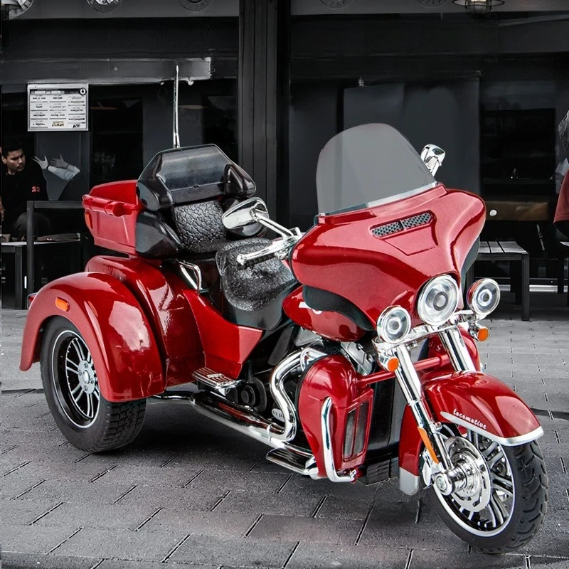 

Simulation 1:9 Three-wheeled Alloy Motorcycle Model Ornament Toy Wholesale Generation，Perfect Birthday Gift for Boyfriend