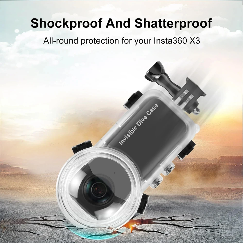 Invisible Dive Case For Insta360 X3 Waterproof Protector 2023 New For Insta 360 X3 Underwater 50M Diving Shell Accessories