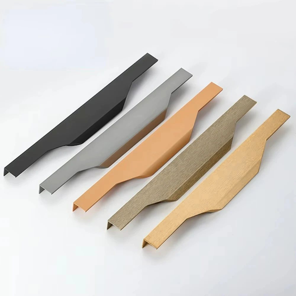 Manijas ocultas, manijas largas para gabinetes de cocina, perillas de cajón de aleación de aluminio, manija de puerta de armario, manijas de armario