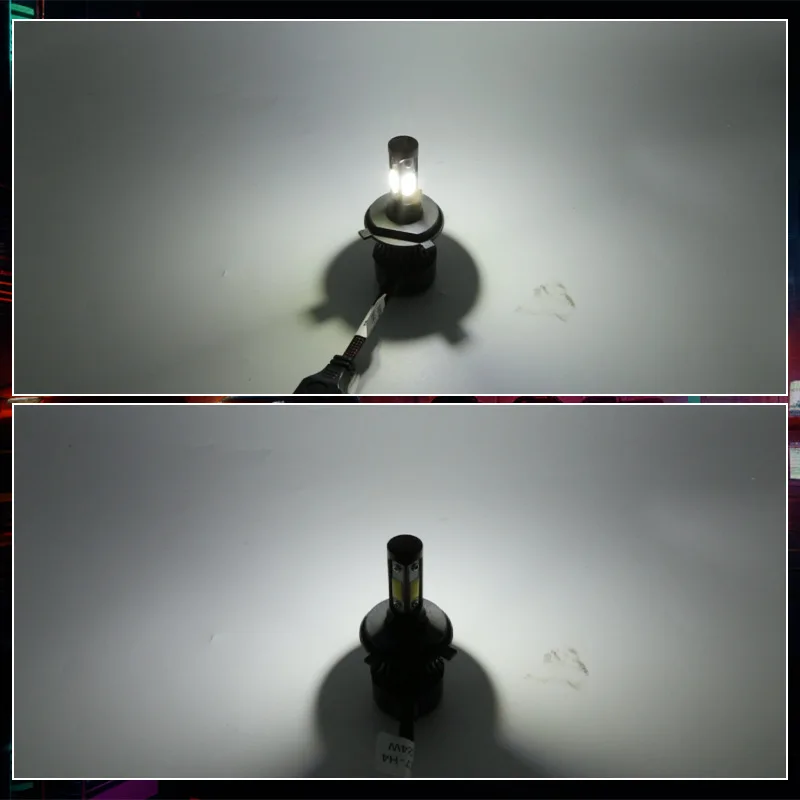 COB LED سيارة العلوي X7 أربعة جوانب ضوء H4 مرحبا لو شعاع السوبر مشرق السيارات الجبهة مصباح Led أضواء اكسسوارات السيارات