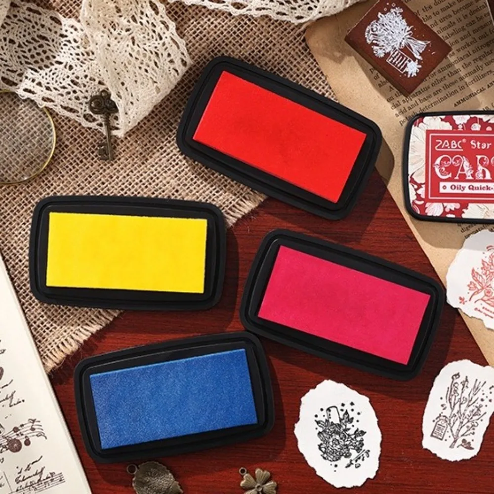 ใหม่หมึกที่มีสีสัน Pad ใช้งานง่ายโรงเรียนอุปกรณ์เสริม Self Ink Stamp รูปสี่เหลี่ยมผืนผ้านักเรียนอุปกรณ์สําหรับ Planner แสตมป์สมุดภาพ