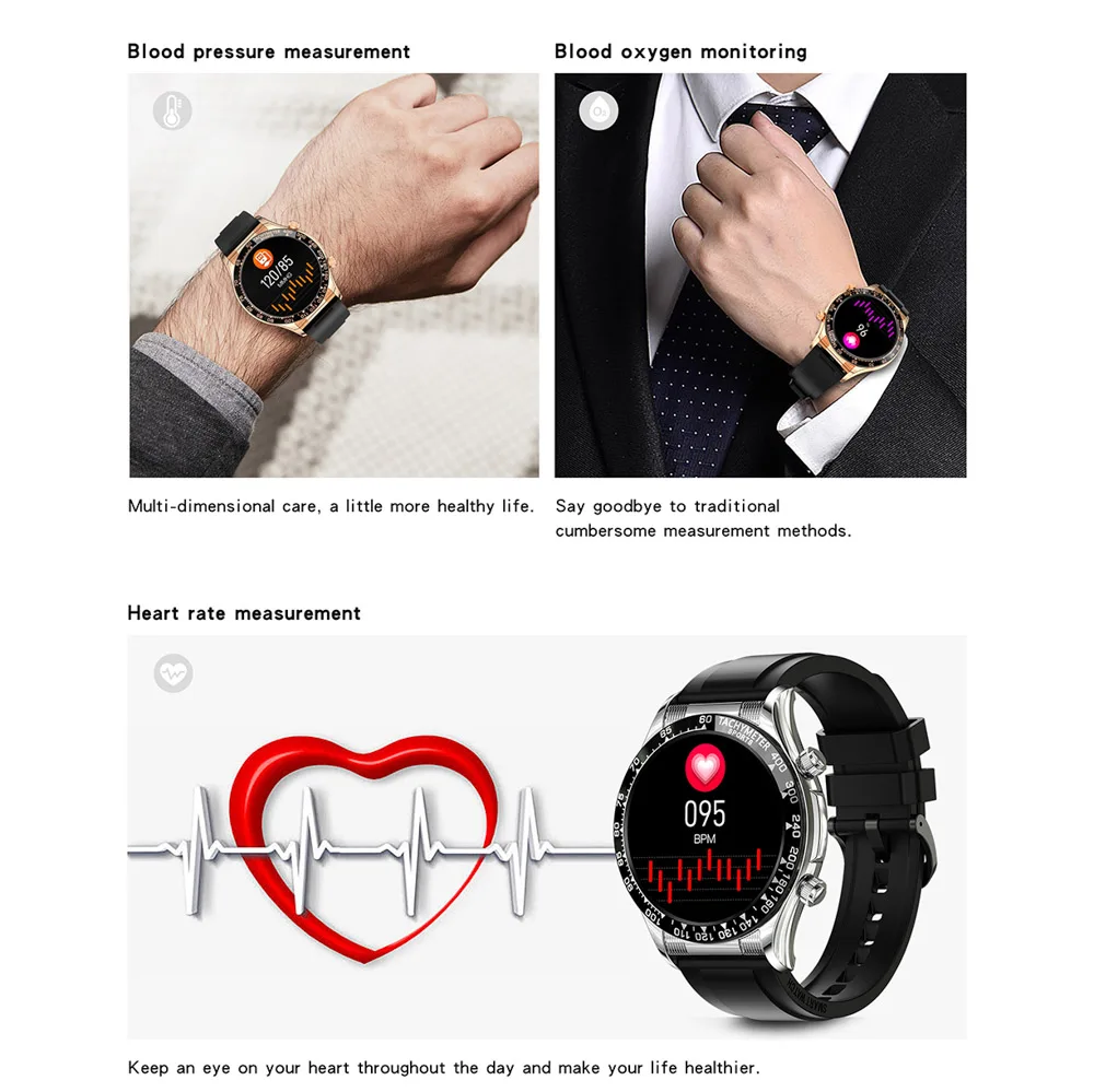 Reloj inteligente deportivo para hombre, pulsera resistente al agua con llamadas, Bluetooth, control del ritmo cardíaco, compatible con Android e IOS, 1,32 pulgadas, 360x360, 2022