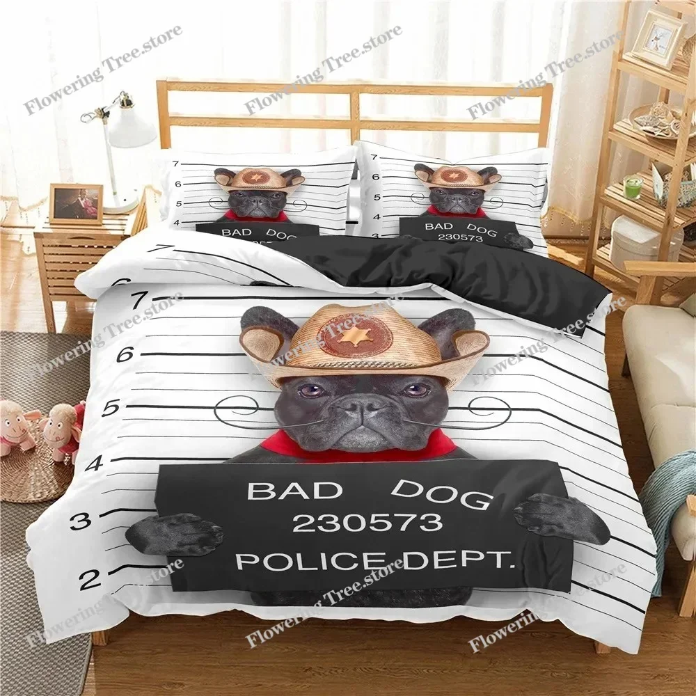Cute Animal Bedding Set Cartoon Pug Dog Duvet Cover Sets Kids Comforter Cover Queen King Twin Single Size Polyester Quilt Cover0 6