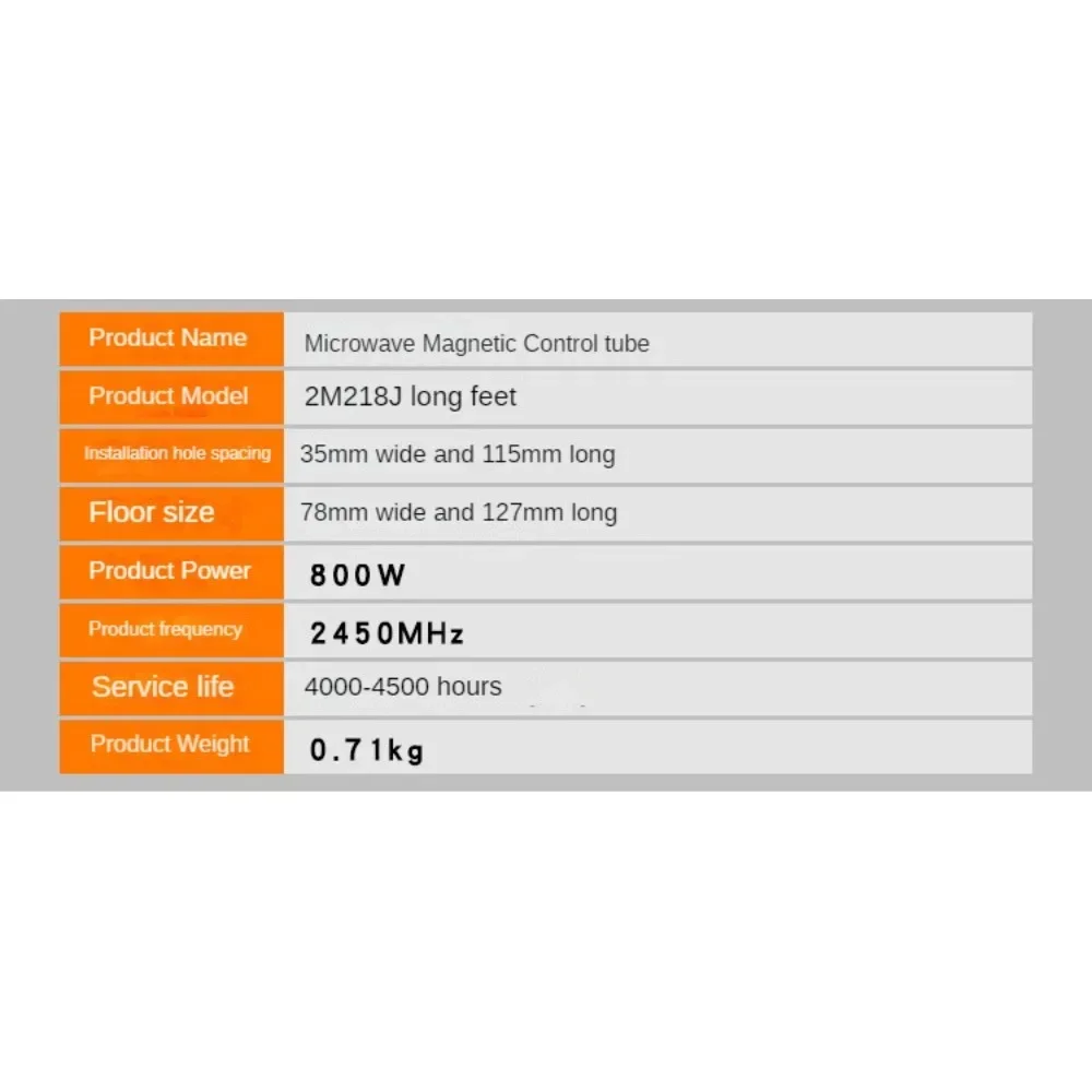 New Air-Cooled Magnetron 2M218J For Sanyo Microwave Oven 800W Long 115MM Industrial Replacement Parts