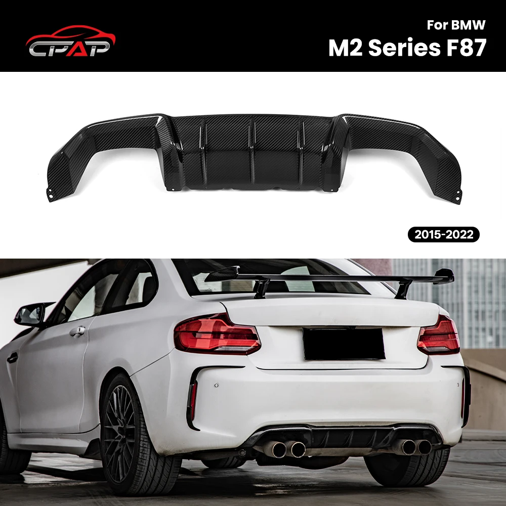 

Real Dry Carbon Fiber Car Rear Bumper Diffuser Splitter Lip Replacement For BMW M2 Series F87 MP Style 2015-2022