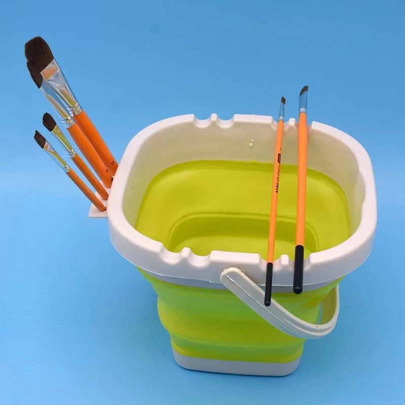 Paint Brush Washer Foldable Water Barrel Bucket Artist Cleaner Pot Tool