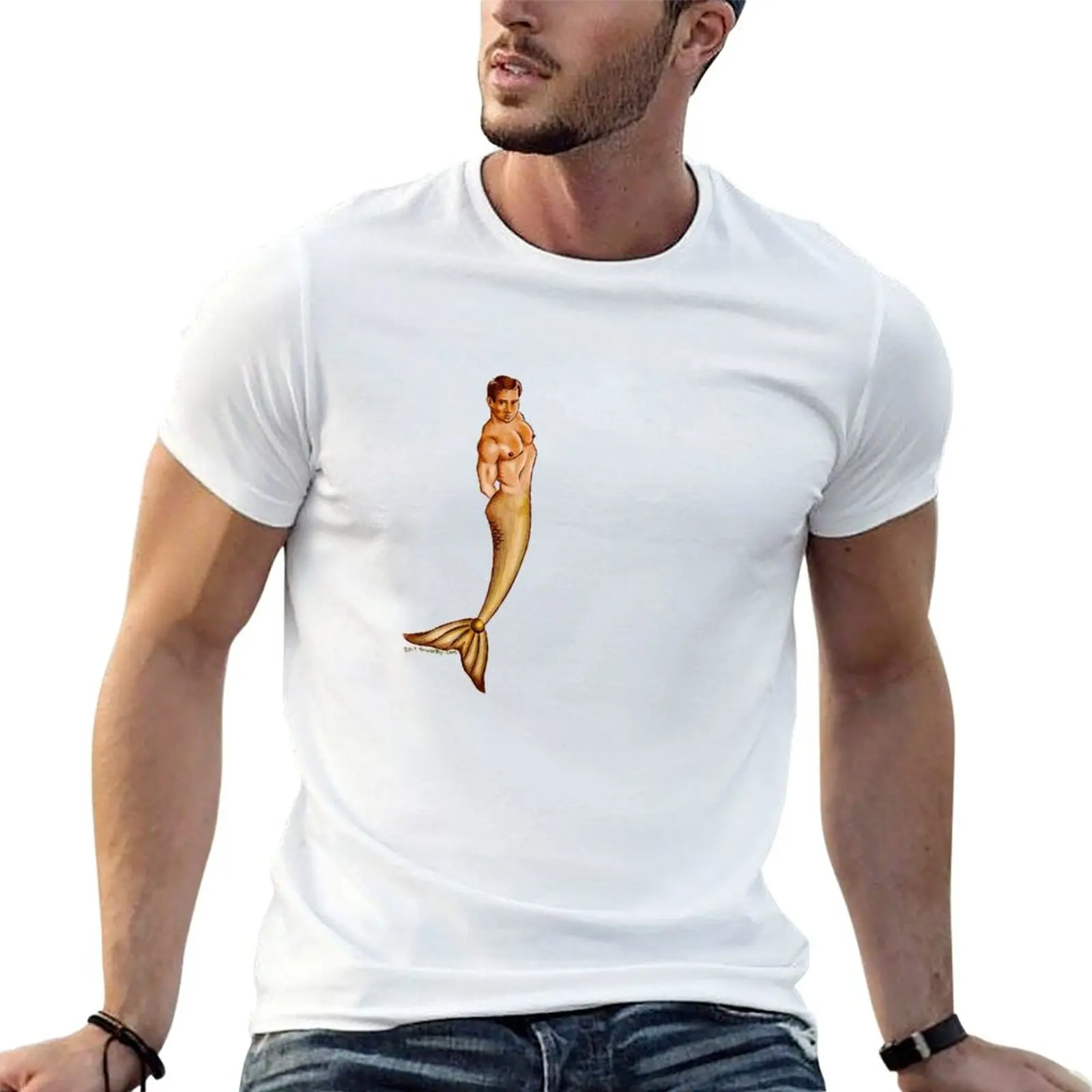 MerBoy - Ink & Colored Pencil (reproduction) T-Shirt customizeds plus sizes Men's t-shirts