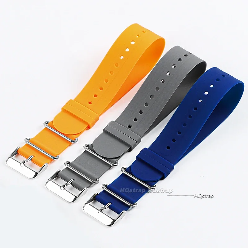 18mm 20mm 22mm Silicone One Piece Watch Straps Universal Soft Waterproof Rubber Watchband for Women Men Black Blue Grey Bracelet