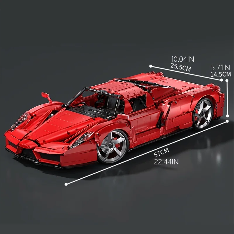 Ferrari sports car creative static model, challenging assembly model, educational toy figurine, birthday gift