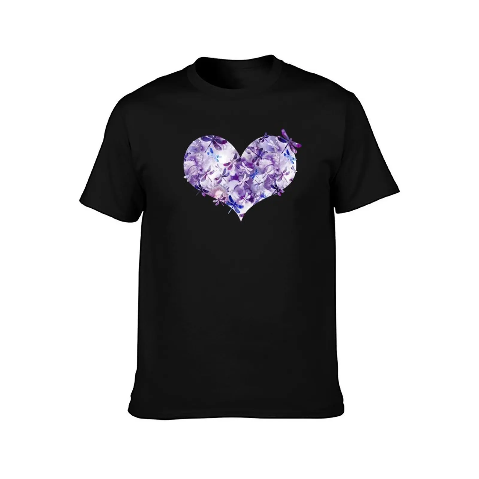 Ultraviolet Purple - Dragonfly Lullaby T-Shirt Summer Casual Cotton Tee Oversized Streetwear Tops Vintage Graphic Print