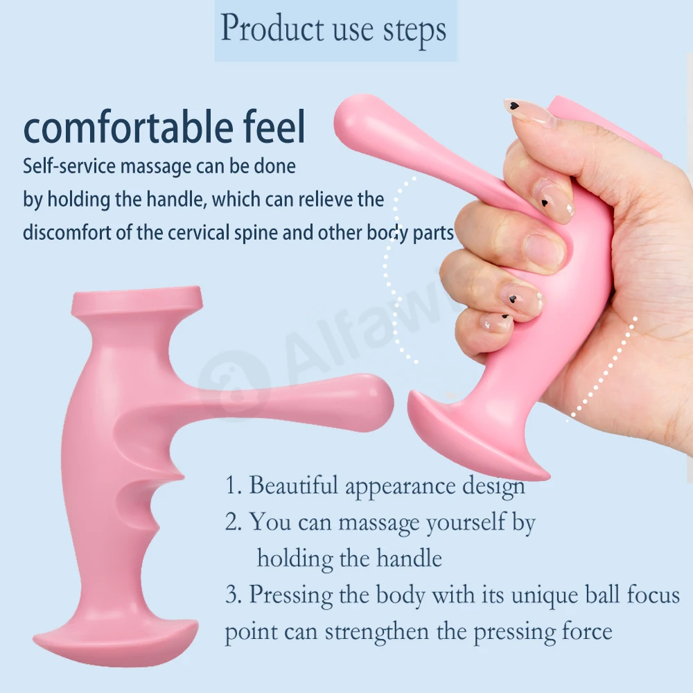 T-shaped Point Thumb Finger Press Trigger Point Handheld Massager Reflexology Stick Press Best Body Roller Back Massager Tools