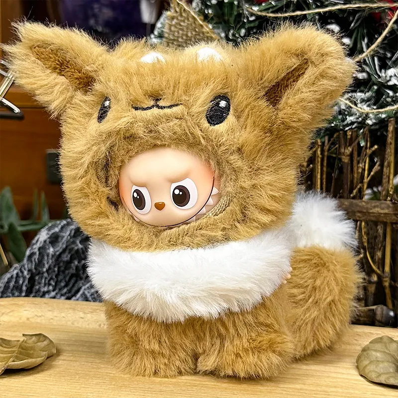 Per 10 centimetri Labubu Vestiti Pokémon Pikachu Eevee Peluche Tuta Set Labubu Bambole 4.0 Cartoon Dress Up Abbigliamento FAI DA TE giocattolo Accessori