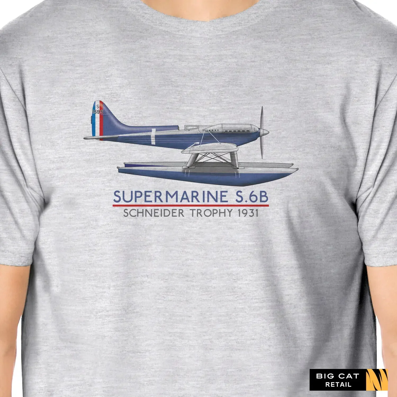 1931 Schneider Trophy Supermarine S.6B Racing Seaplane T-Shirt 100% Cotton O-Neck Short Sleeve Casual Mens T-shirt Size S-3XL